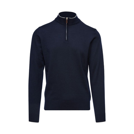 Emanuel Berg - Chandail col zip de laine mérinos extrafine