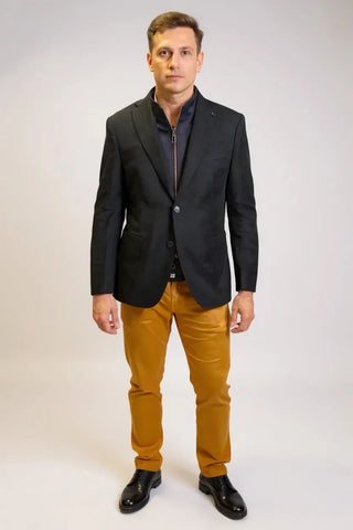 Digel - Earl-ST - Modern Fit - Wool jersey blazer with detachable insert