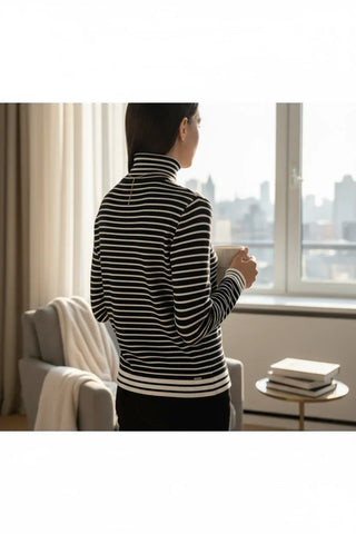 Paul & Shark Ladies - Striped wool turtleneck sweater