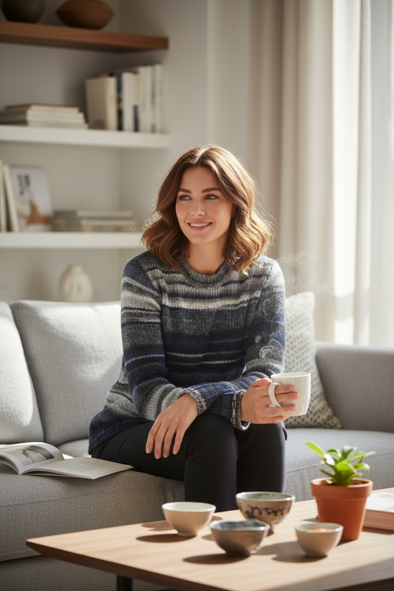 Paul & Shark Ladies - Chandail col rond de tricot de laine