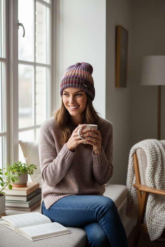 Paul & Shark Ladies - Tuque de tricot de laine à rayures