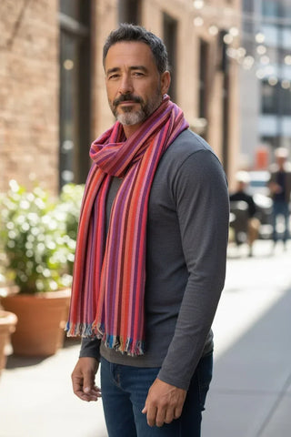 Hemley - Viscose striped scarf