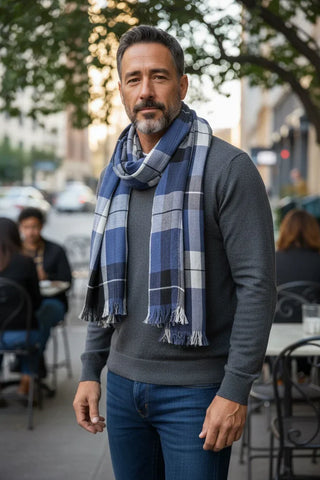 Hemley - Viscose checkered scarf