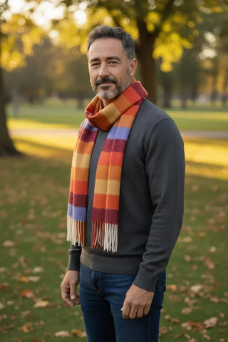Hemley - Wool Cashmere Stripe Scarf
