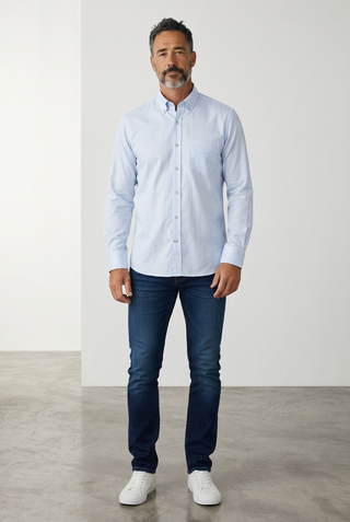Paul & Shark - Silver Collection Cotton Herringbone Shirt