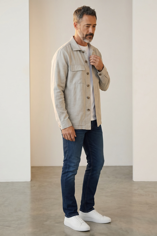 Digel - Ernest - Cotton and linen saharan overshirt