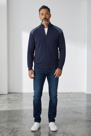 Paul & Shark - Chandail col rond de laine Summer Wool avec appliqués Loro Piana