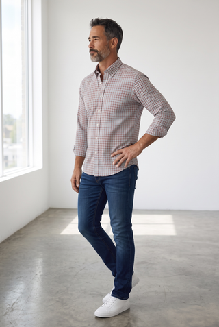 Paul & Shark - Chemise à carreaux de twill de coton