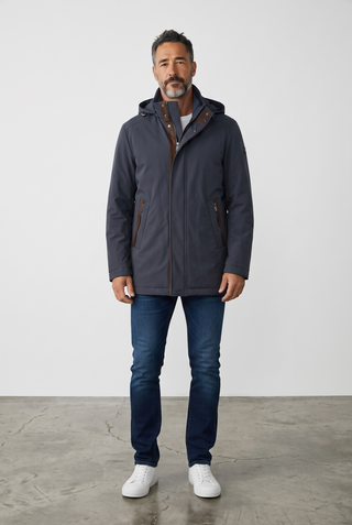 Paul & Shark - Typhoon Re-4X4 STRETCH Car Coat with Suede Details