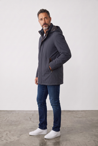 Paul & Shark - Typhoon Re-4X4 STRETCH Car Coat with Suede Details