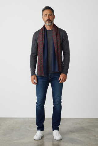 Hemley - Foulard paisley de laine réversible
