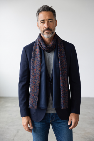 Hemley - Foulard paisley de laine réversible