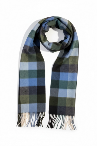 Hemley - Foulard à carreaux de laine et cachemire
