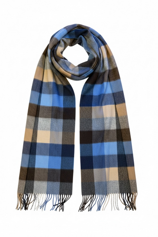 Hemley - Foulard à carreaux de laine et cachemire