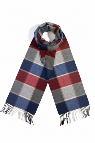 Hemley - Foulard à carreaux de laine et cachemire