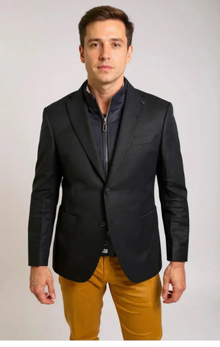 Digel - Earl-ST - Modern Fit - Wool jersey blazer with detachable insert