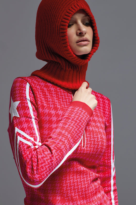 NEWLAND - Norkette Lady T-Neck à Motifs Pied-de-poule