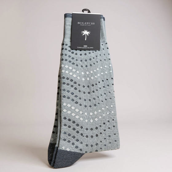 Bugatchi - Bas de coton et cachemire à pois