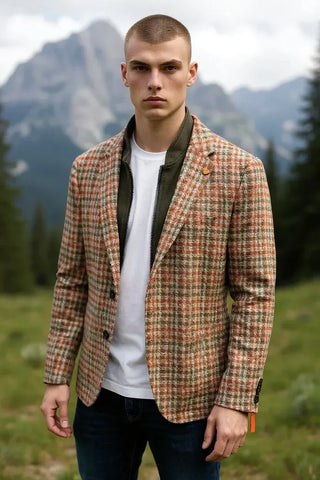 Digel - Adamo-ST - Move Active - Checked blazer with detachable insert