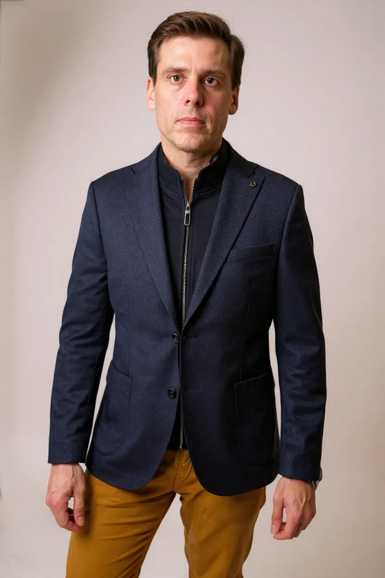 Digel - Earl-ST - Modern Fit - Veston de jersey avec insertion détachable