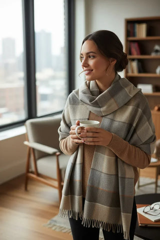 Hemley - Cashmere Checkered Scarf