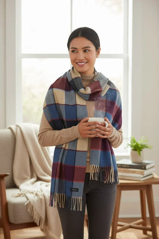 Hemley - Cashmere Checkered Scarf