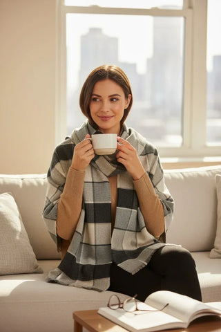 Hemley - Cashmere Checkered Scarf