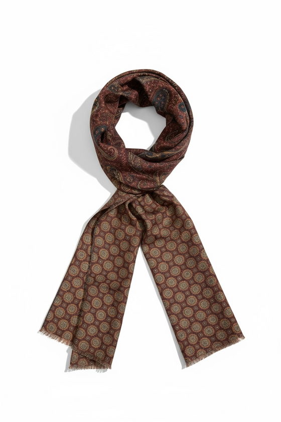 Hemley - Foulard paisley de laine réversible