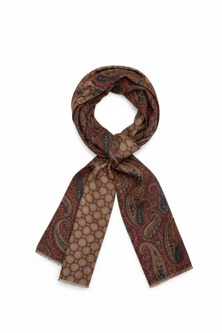 Hemley - Reversible wool paisley scarf