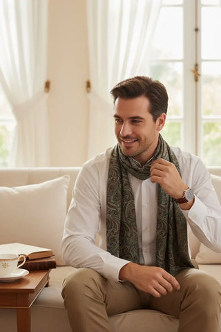 Hemley - Reversible Wool Paisley Scarf