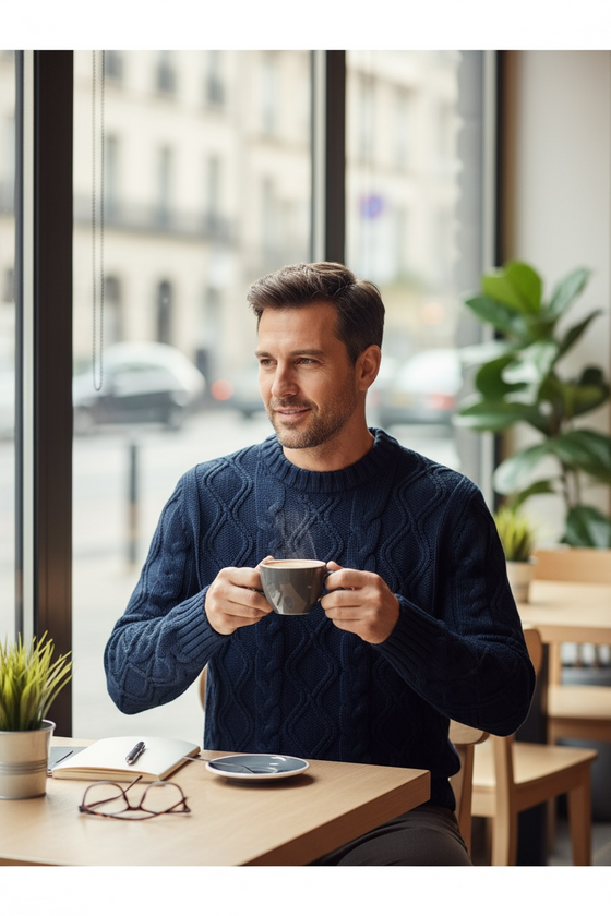 Paul & Shark - Col rond de laine mérinos à cables