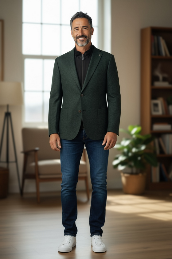 Digel - Earl-ST - Modern Fit - Veston de jersey le laine avec insertion détachable