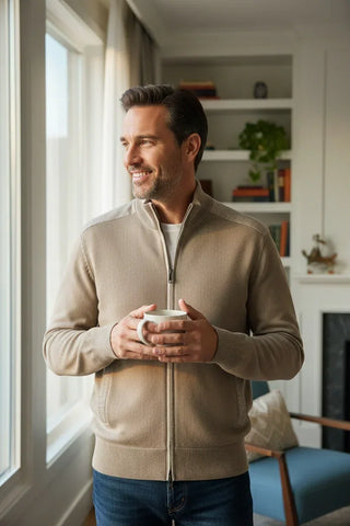 Paul & Shark - Cardigan de coton Fresco avec appliqués de lin
