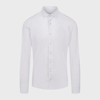 Emanuel Berg - Byron - Long-sleeved checked shirt Albini 4Flex - Modern Fit - Gray