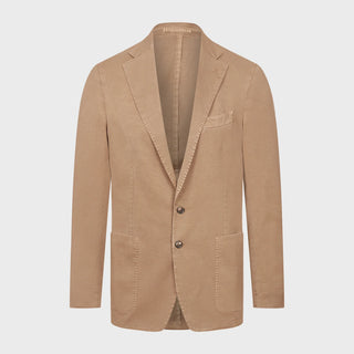 Emanuel Berg - Veston délavé mélange coton et soie 2-Button D-Constructed Jacket - Medium Brown