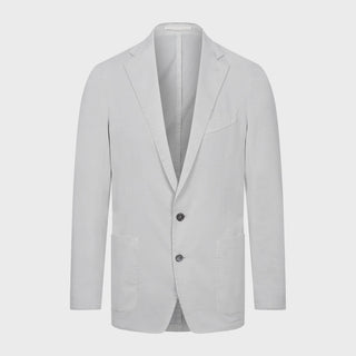 Emanuel Berg - Veston délavé mélange coton et soie 2-Button D-Constructed Jacket - Light Grey