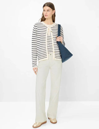 BRAX - Ann - Striped cotton knitted jacket