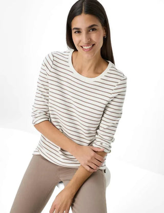 BRAX - Bonnie - Striped 3/4 Sleeve Breton Shirt