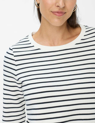 BRAX - Bonnie - Striped 3/4 Sleeve Breton Shirt