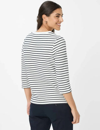 BRAX - Bonnie - Striped 3/4 Sleeve Breton Shirt