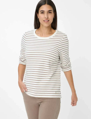 BRAX - Bonnie - Striped 3/4 Sleeve Breton Shirt