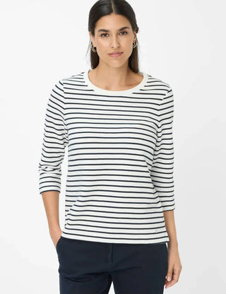 BRAX - Bonnie - Striped 3/4 Sleeve Breton Shirt