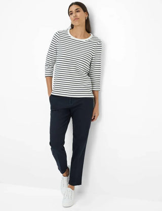 BRAX - Bonnie - Striped 3/4 Sleeve Breton Shirt