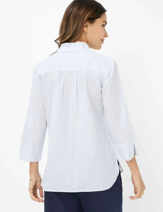 BRAX - Vicki - Blouse rayée de lin et coton