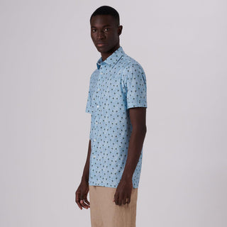 Bugatchi - Chemise manches courtes palmiers OOOHCOTTON© - LE CAPITAINE D'A BORD