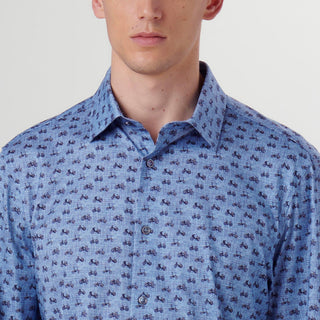 Bugatchi - James - Chemise manches longues vélos OoohCotton® - LE CAPITAINE D'A BORD