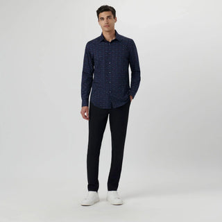 Bugatchi - James - Chemise manches longues voitures OoohCotton® - LE CAPITAINE D'A BORD