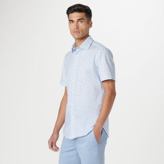 Bugatchi - Miles - Chemise imprimé automobiles manches courtes OOOHCOTTON© - LE CAPITAINE D'A BORD