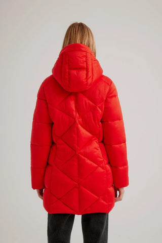 CRO- Manteau matelassé extensible bidirectionnelle avec capuche E1663RO-754 - LE CAPITAINE D'A BORD