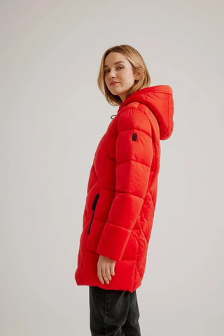CRO- Manteau matelassé extensible bidirectionnelle avec capuche E1663RO-754 - LE CAPITAINE D'A BORD